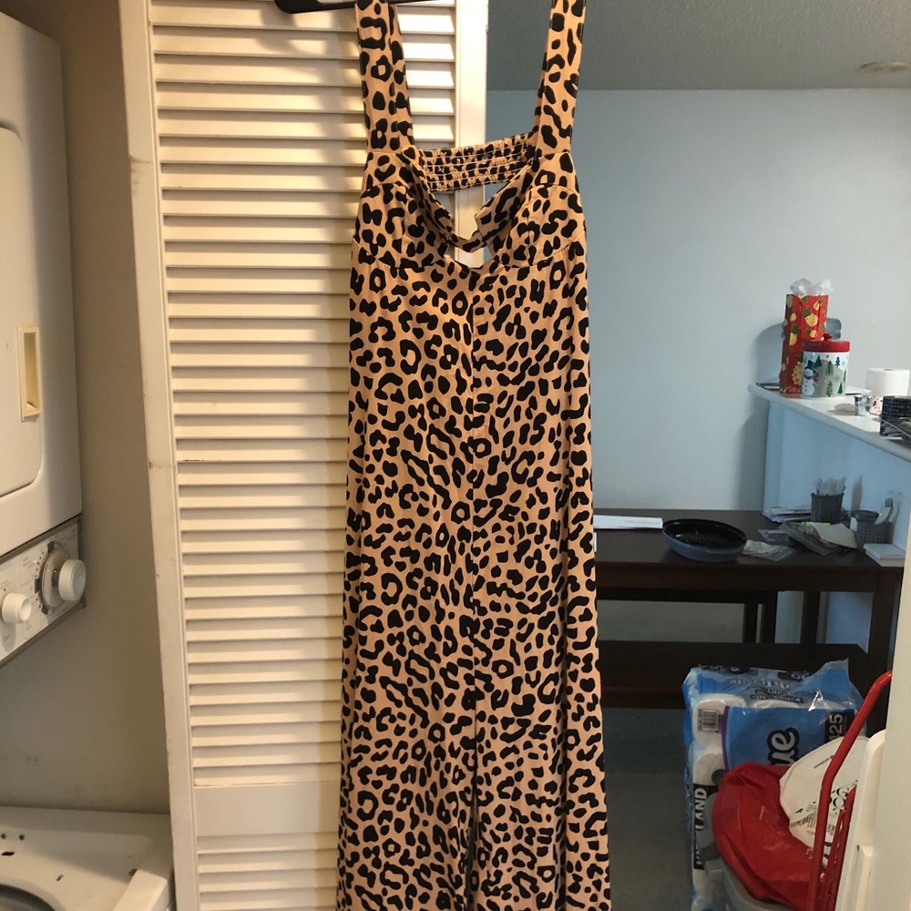 Brand new Aila Blue Jenny jumpsuit in cheetah